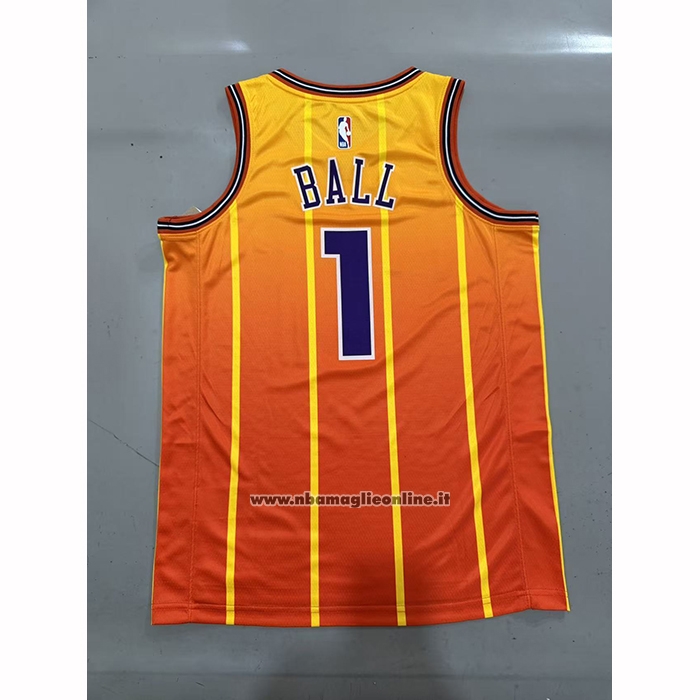 Maglia Charlotte Hornets Lamelo Ball No 1 Citta 2025-26 Arancione